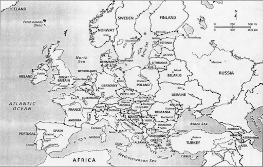 1946 Europe Political Map